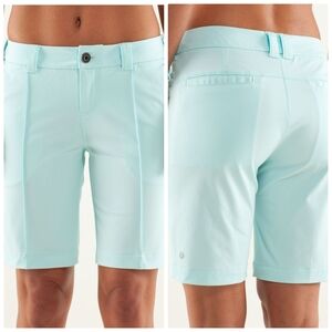 Lululemon Athletica The Country Club Aquamarine Blue Lightweight Bermuda Shorts